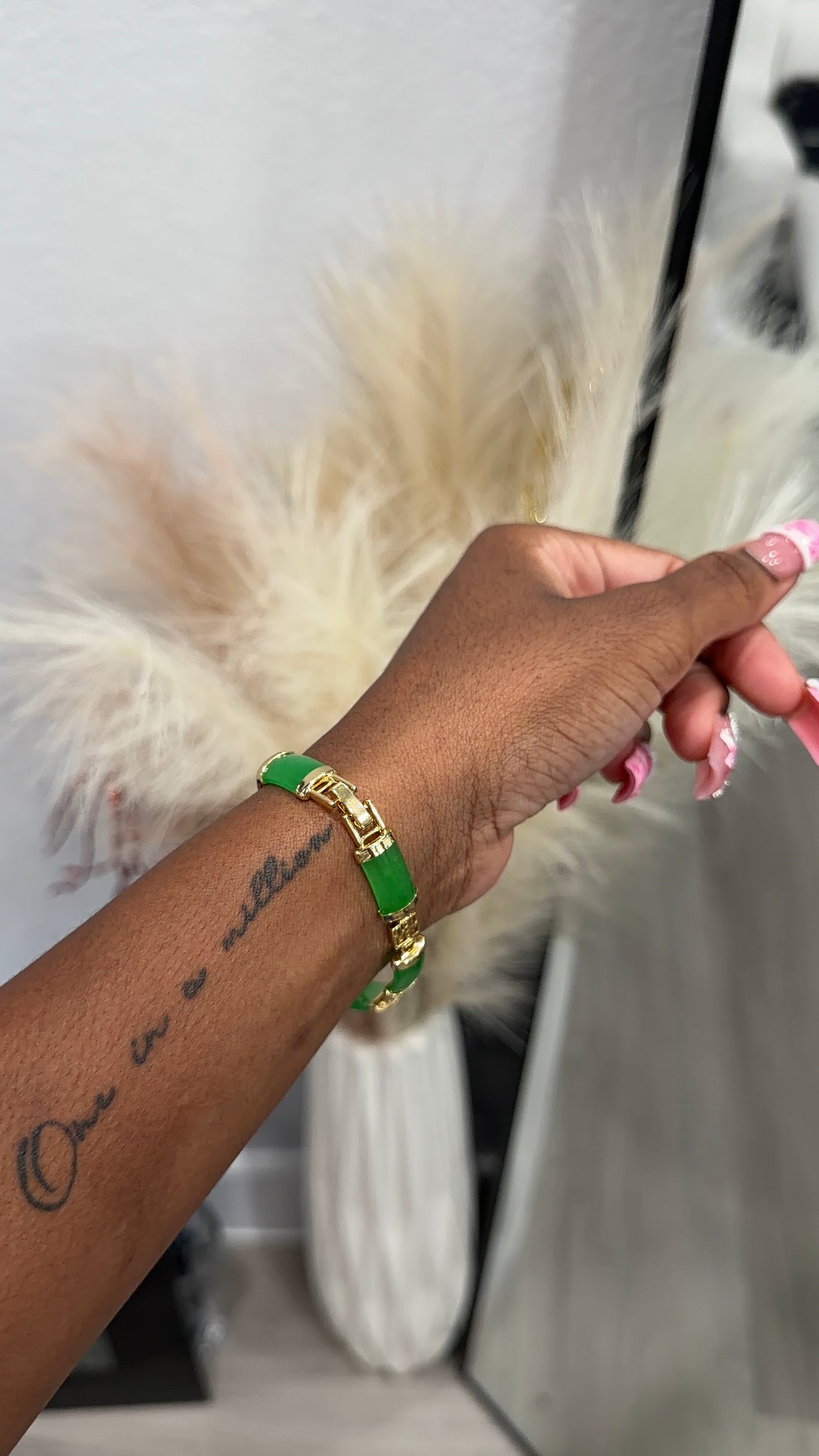 Jade symbol bracelet