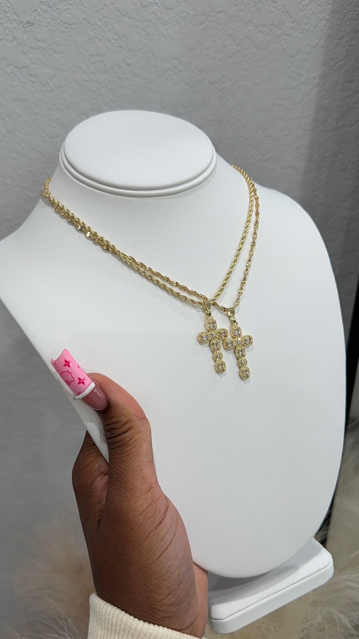 Iced cross rope chain