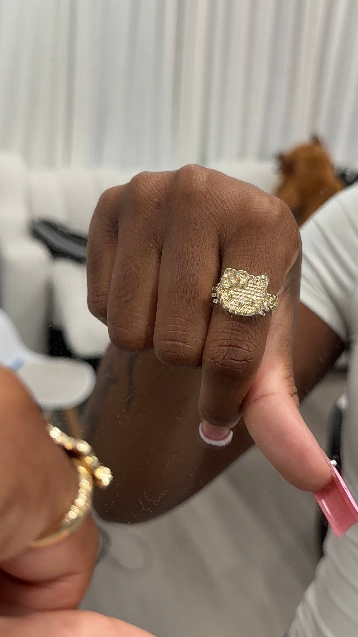 HK Face Rollie Ring
