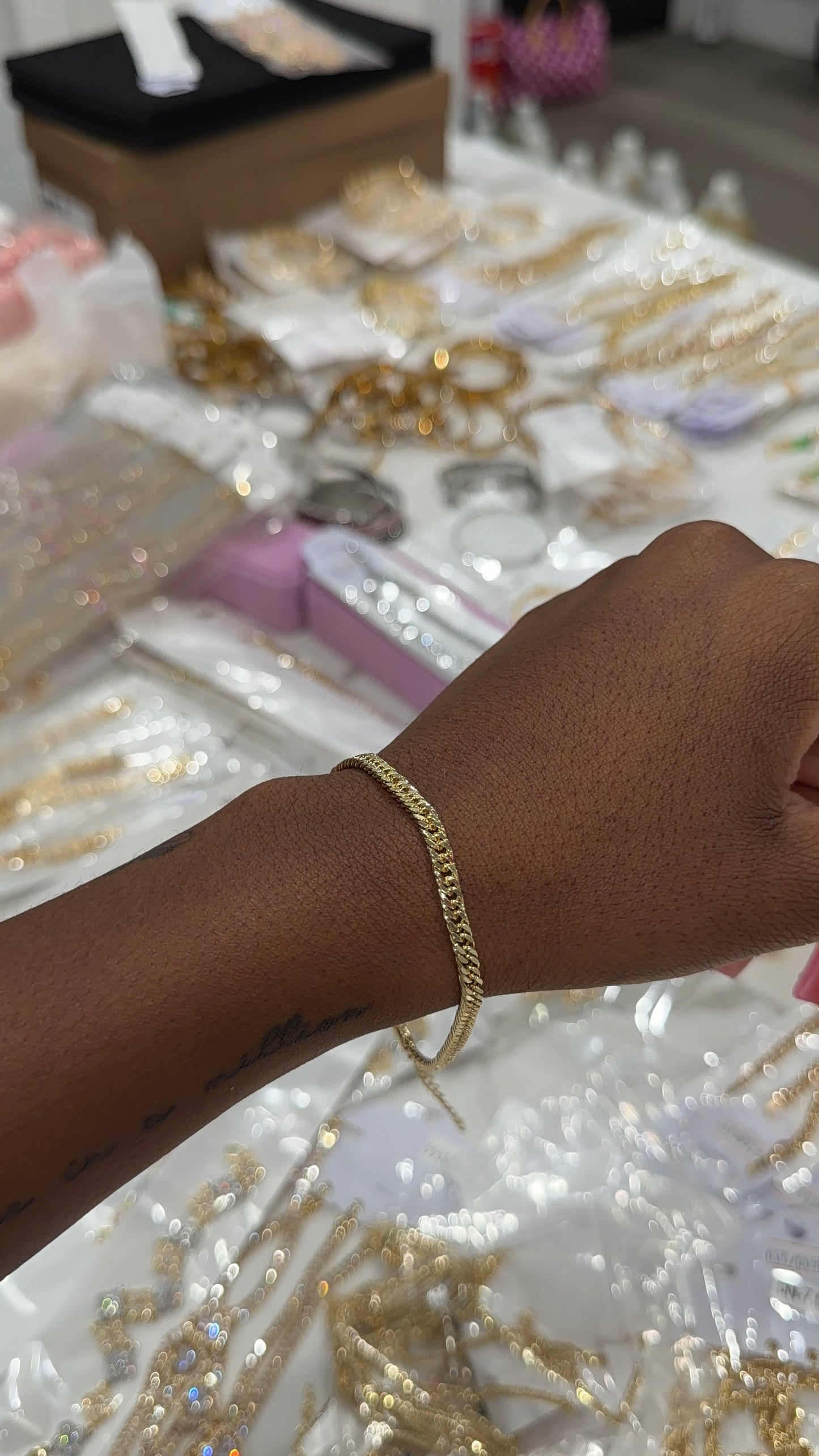 Liquid gold bracelet