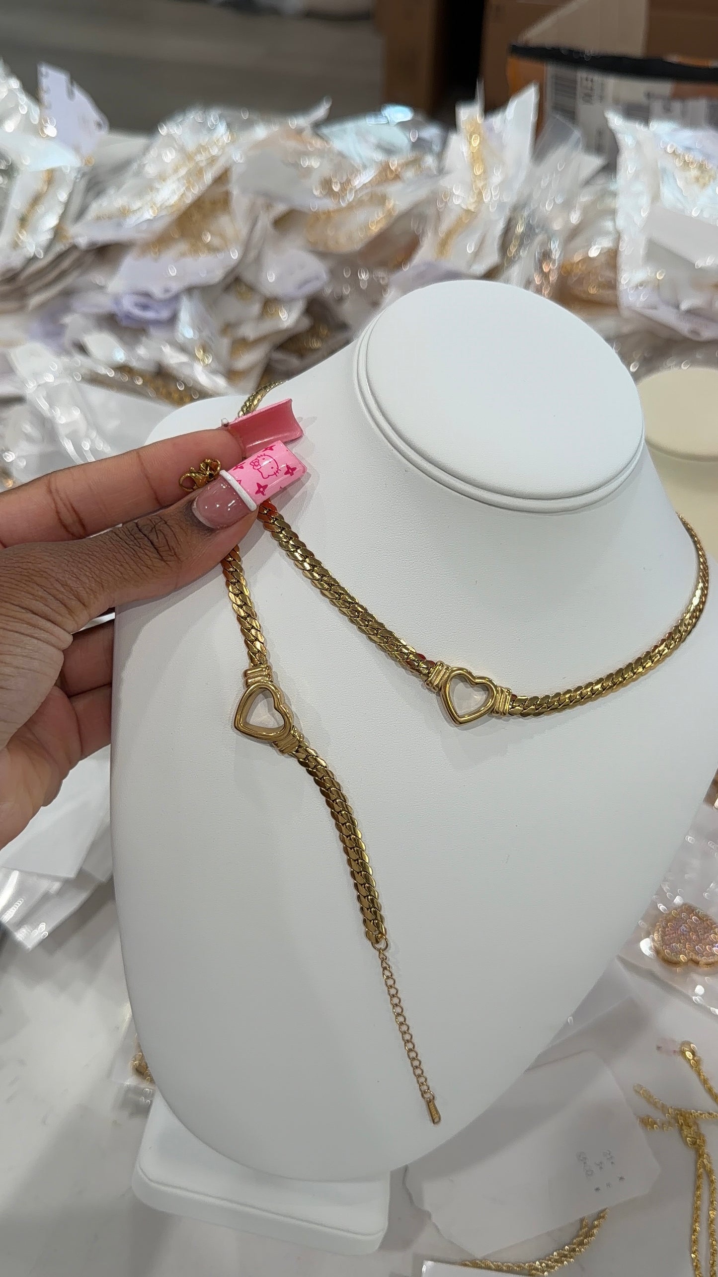 Open heart necklace