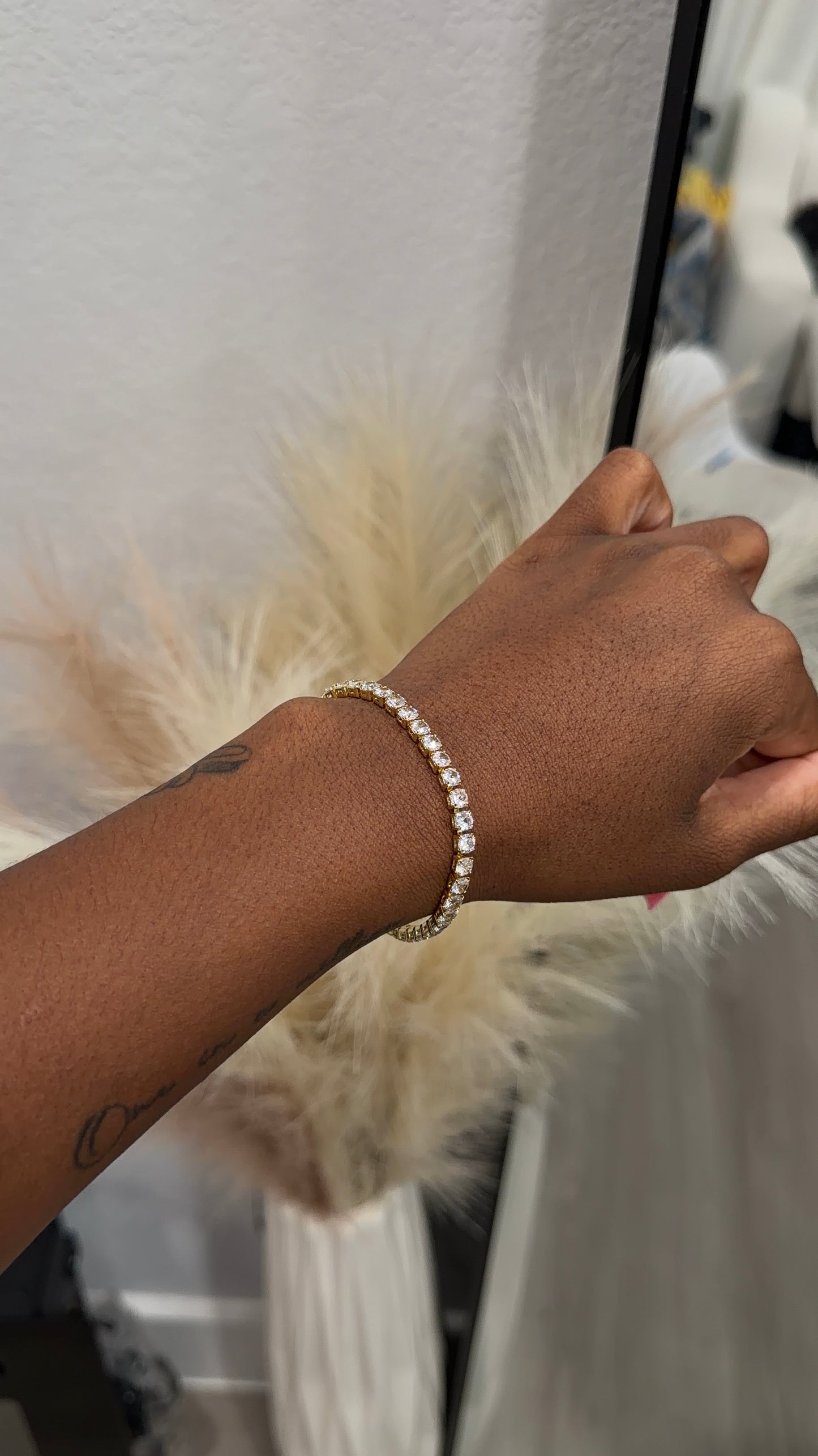 Iced tennis bracelet