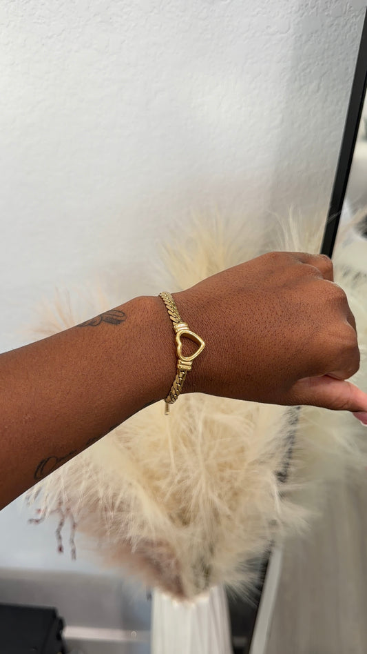 Open heart bracelet