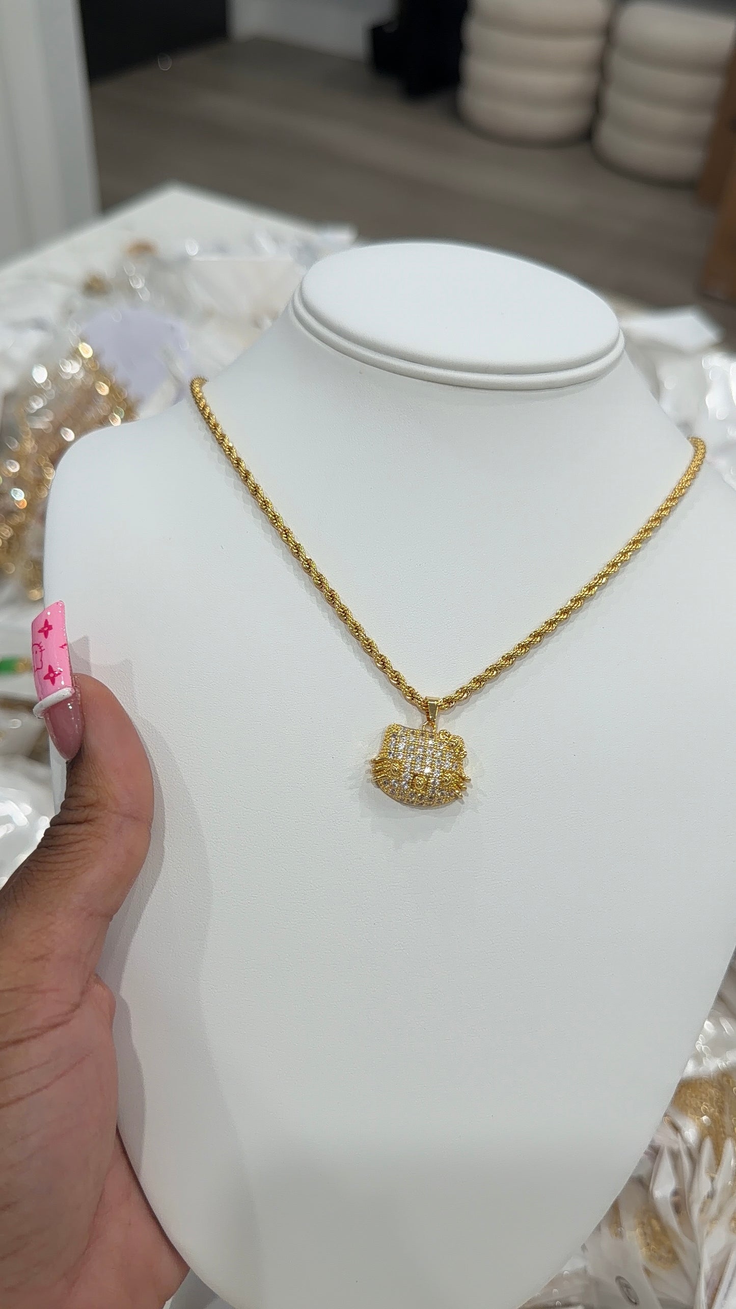 Iced Hello Kitty Rope Chain