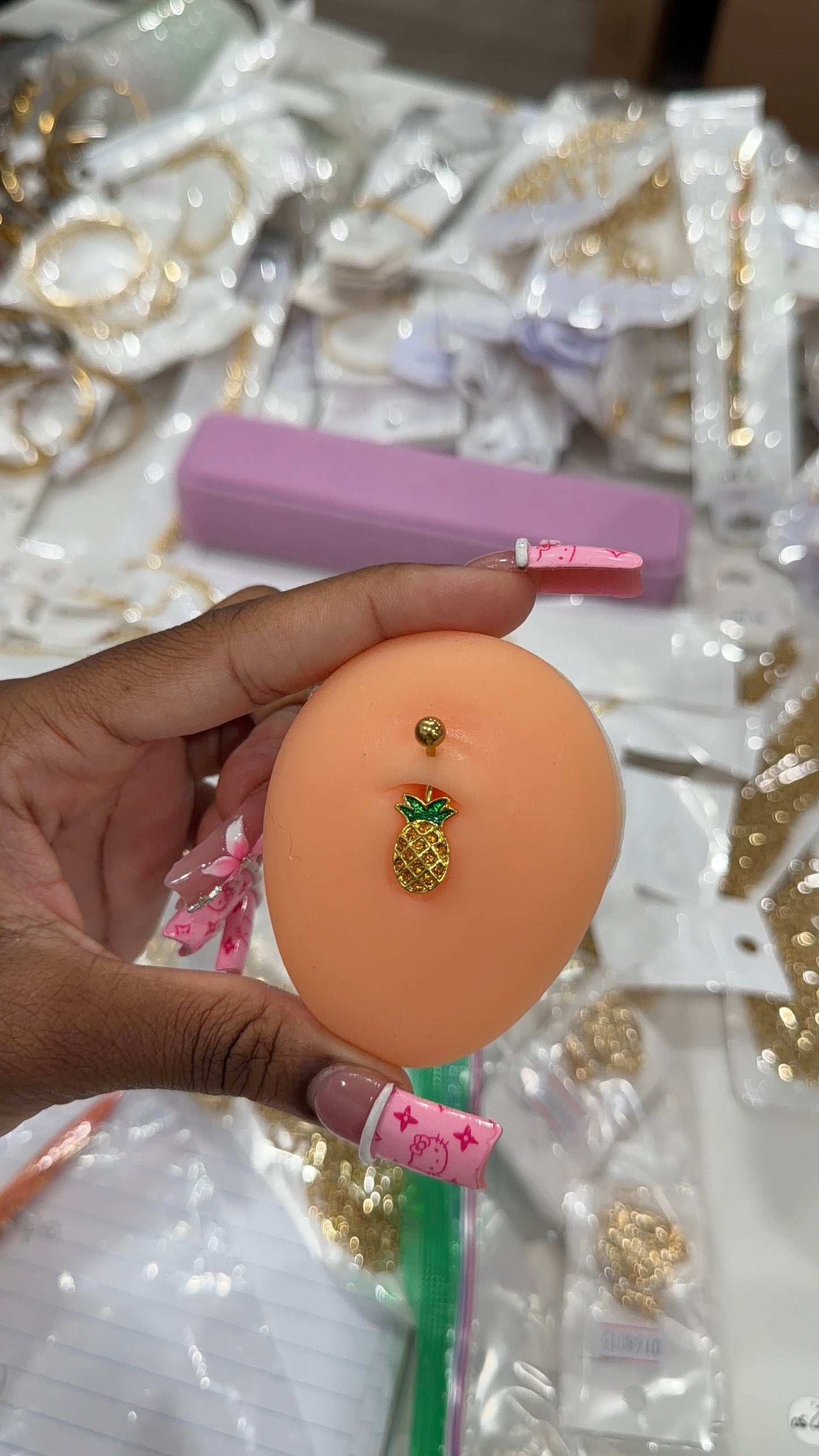 Pineapple belly ring