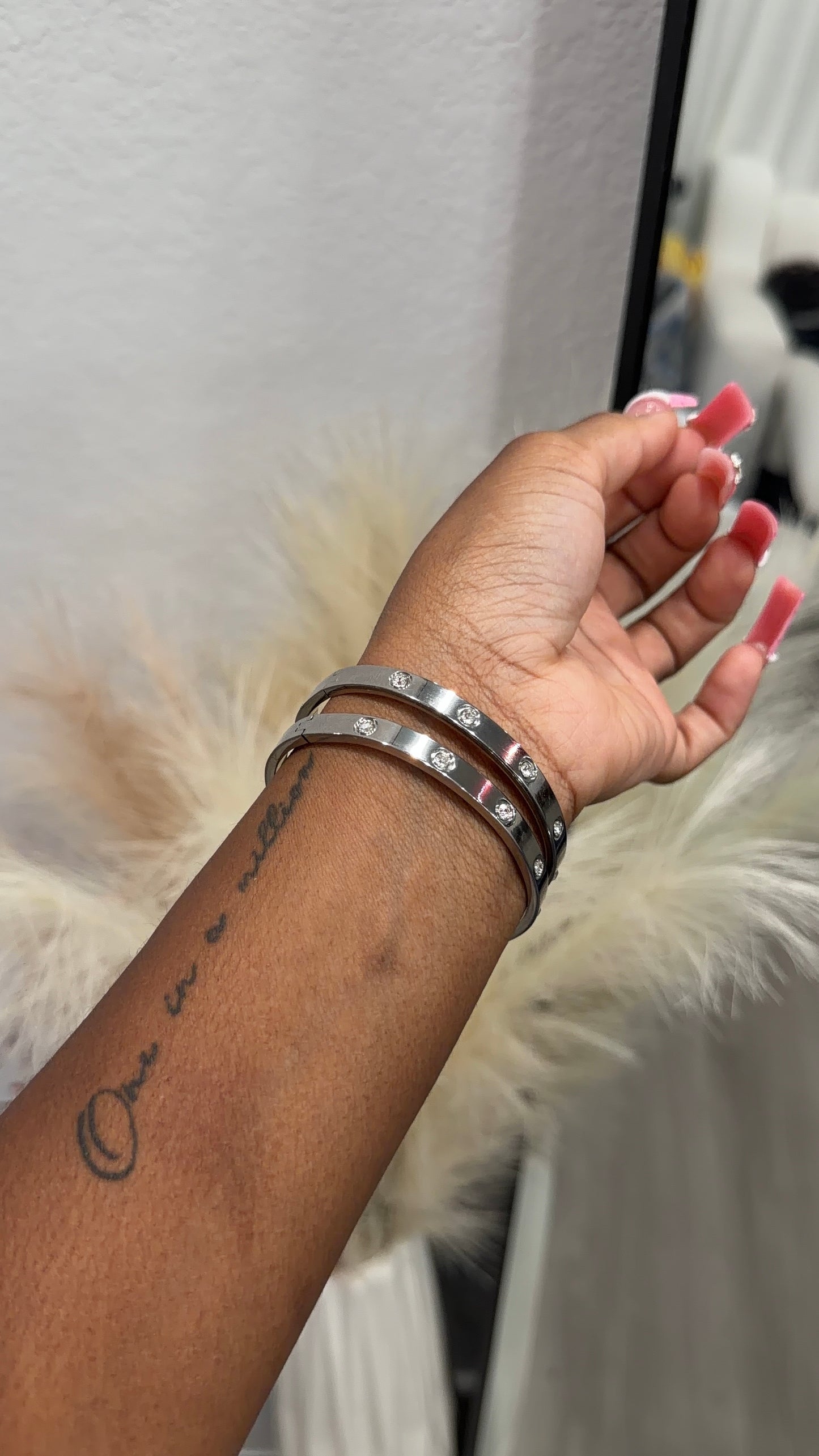 Chrome crush bangle