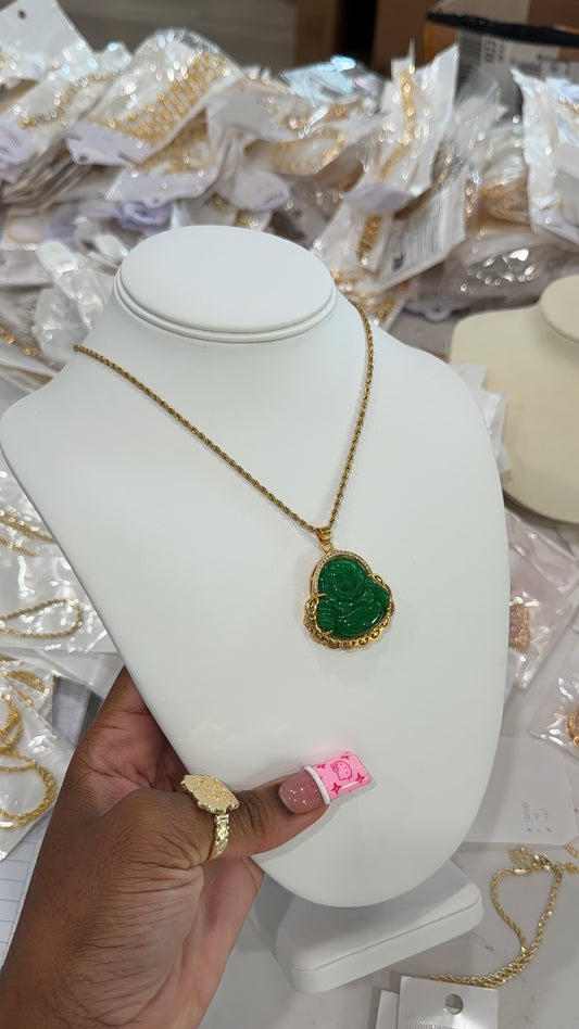 Jumbo Emerald Buddha chain