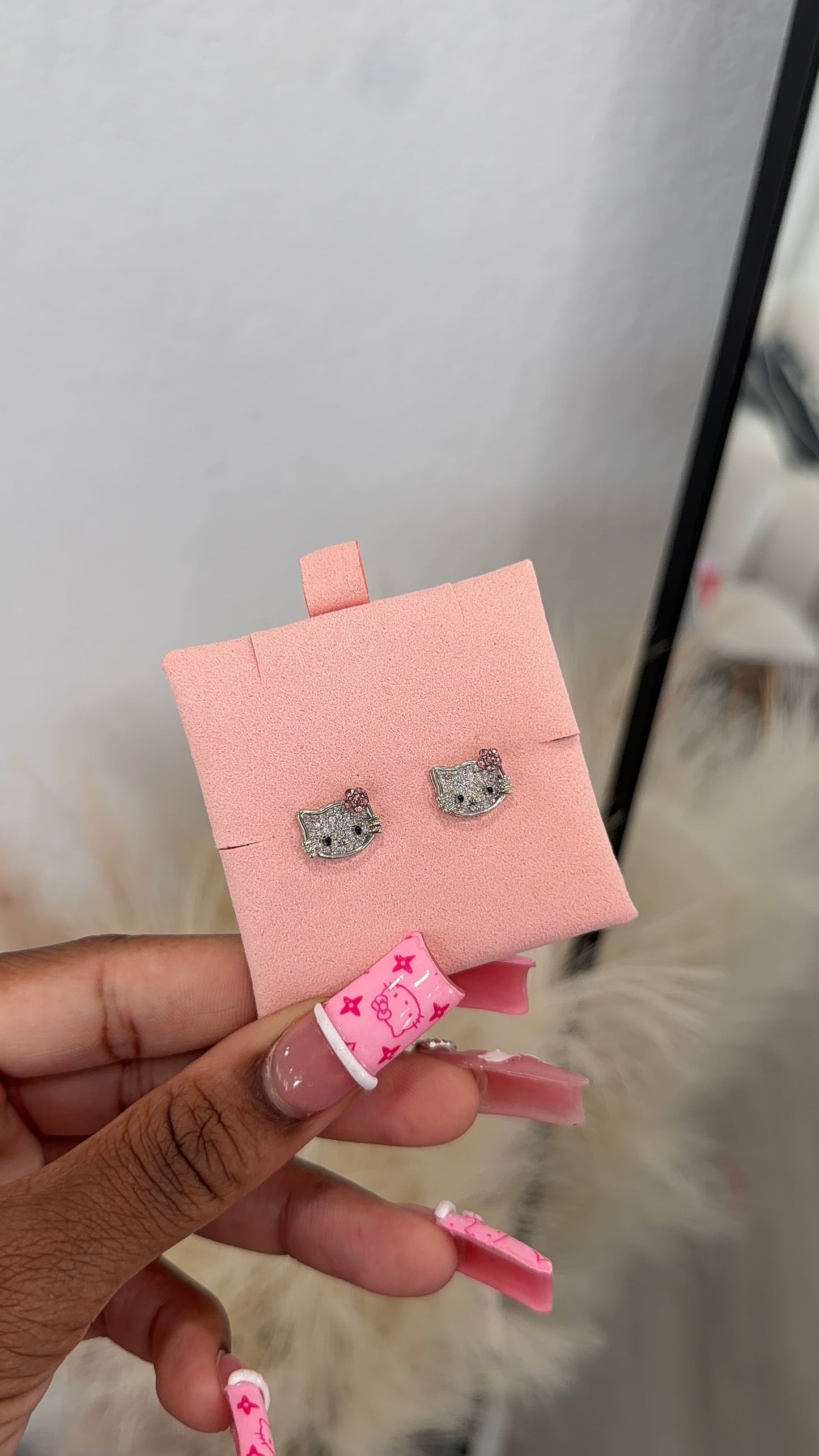 Bling HK face earrings