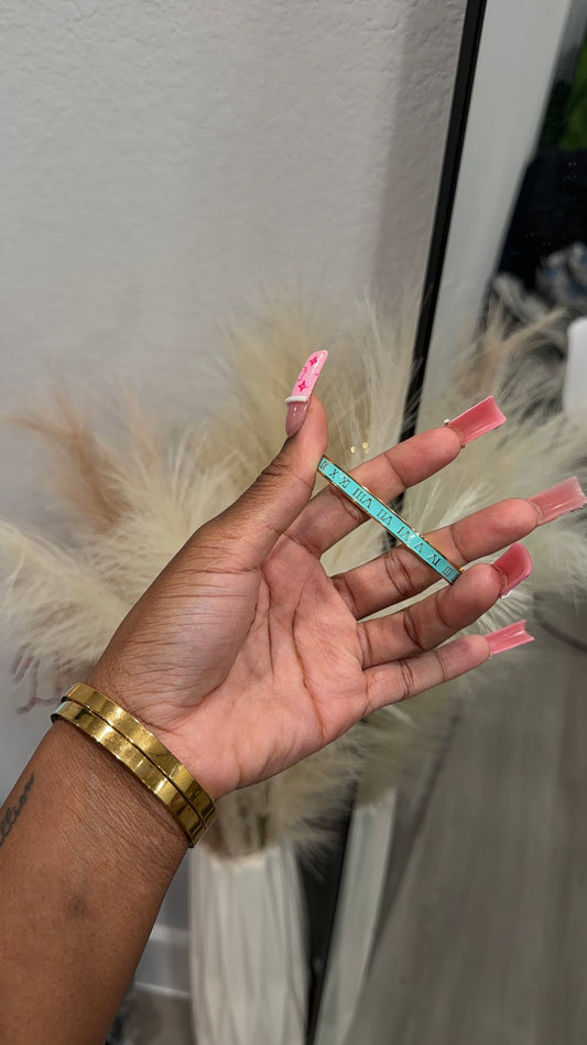 Baby Blue Roman Bangle