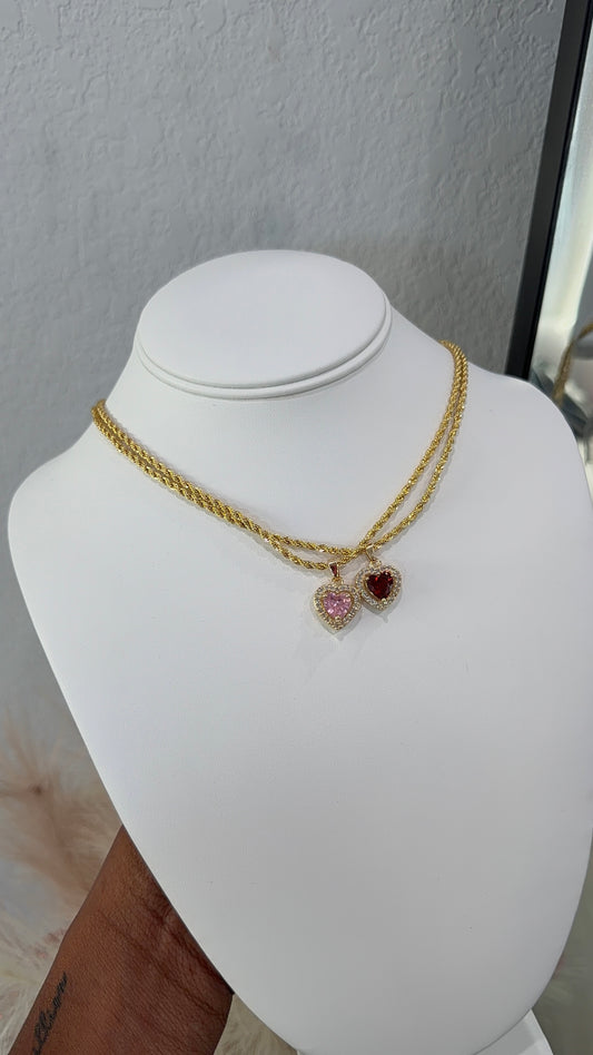 Heart stone chain