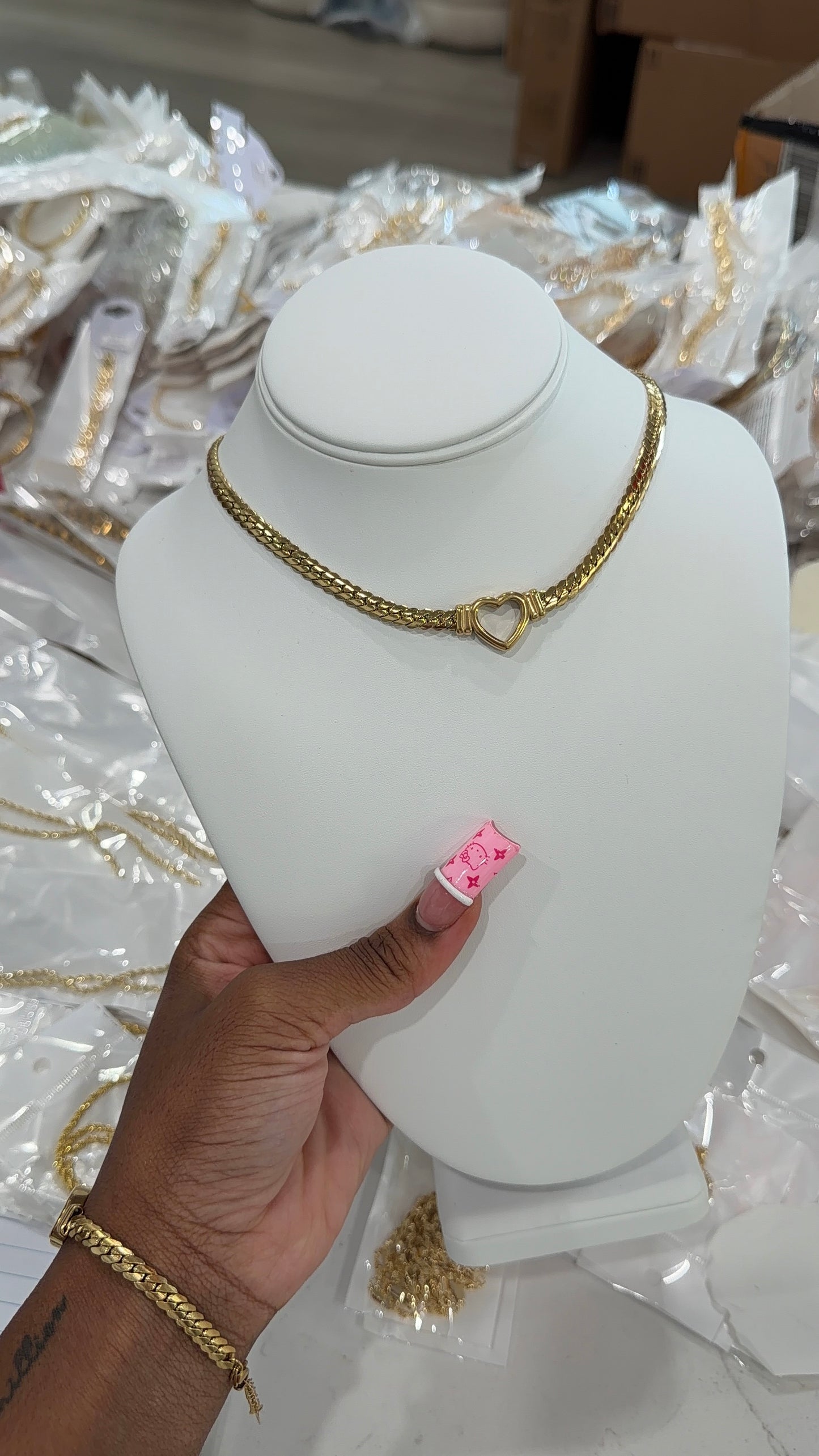Open heart necklace