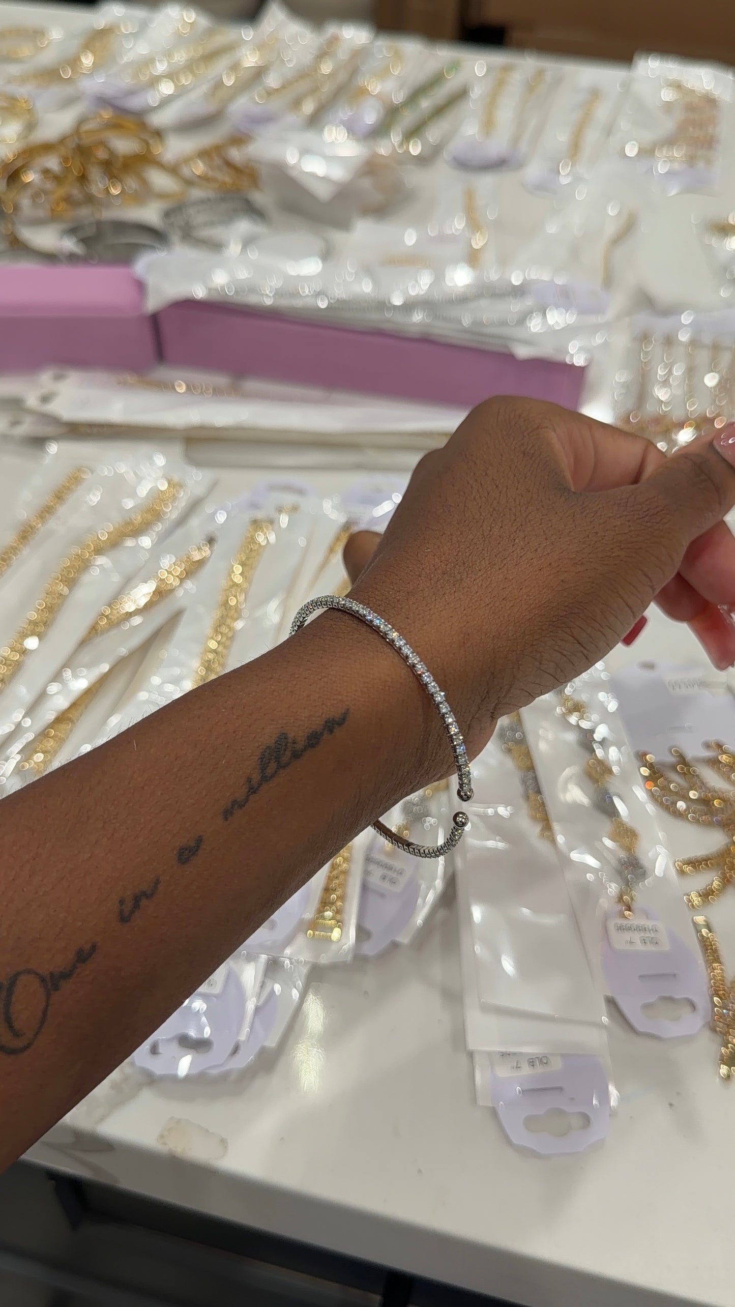 Iced out bangle