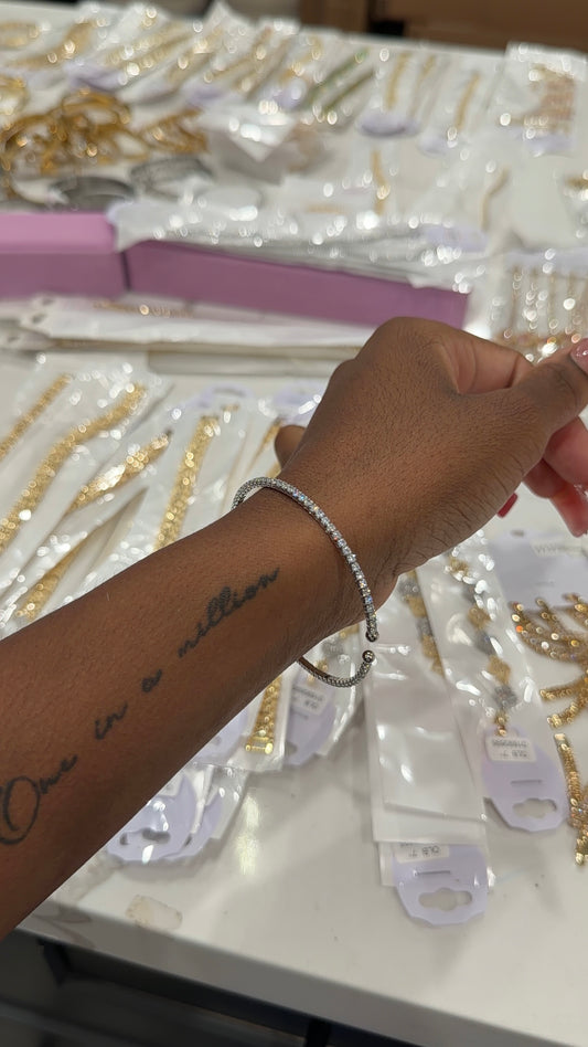 Iced out bangle
