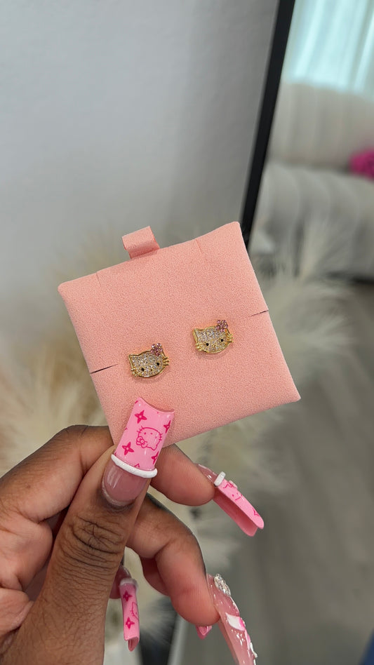 Bling HK face earrings