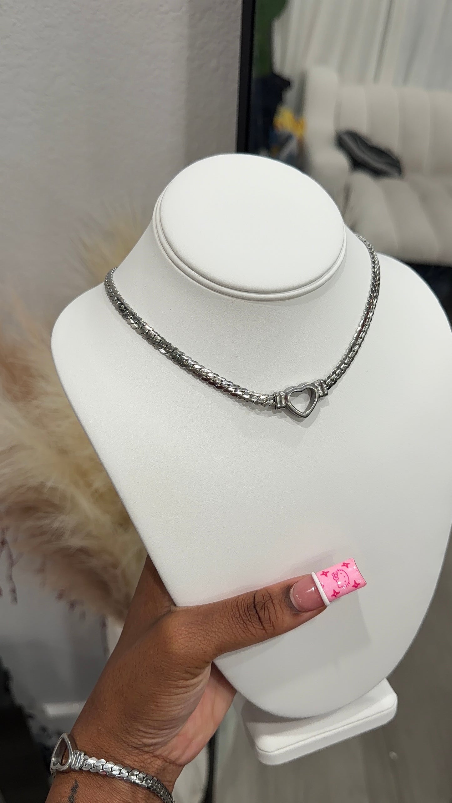Open heart necklace