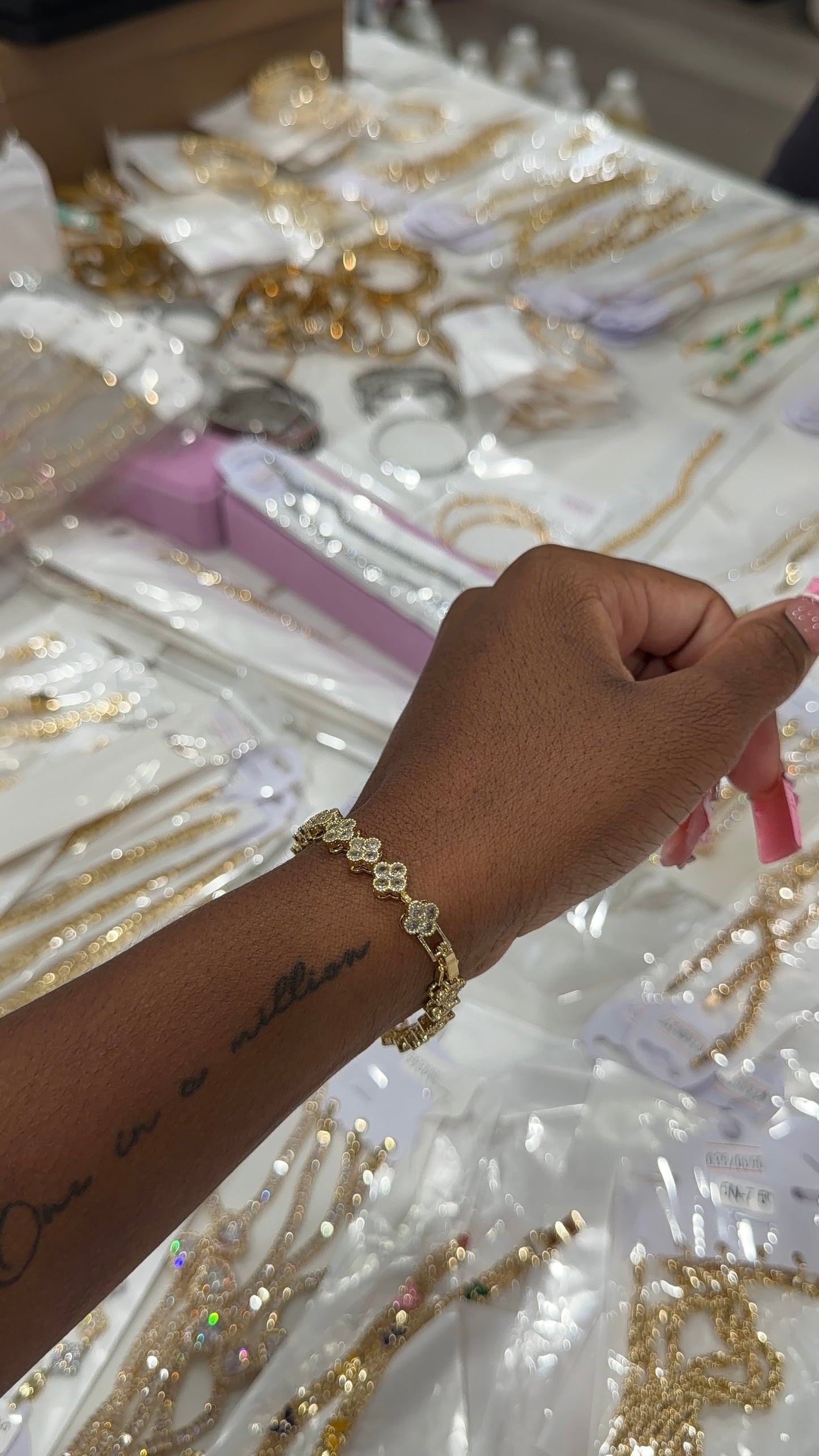 Diamond cleef bracelet