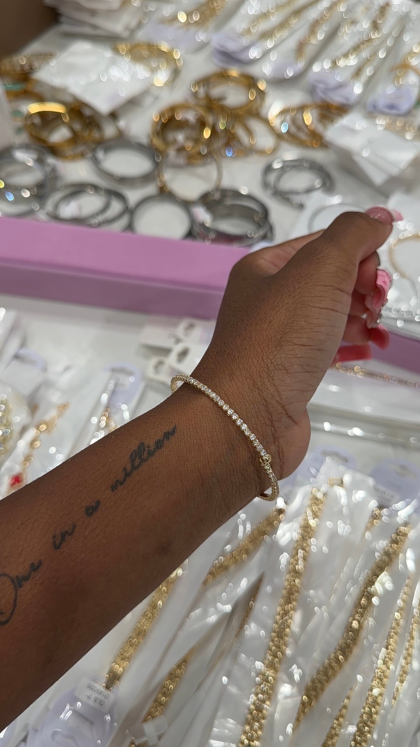 Iced out bangle