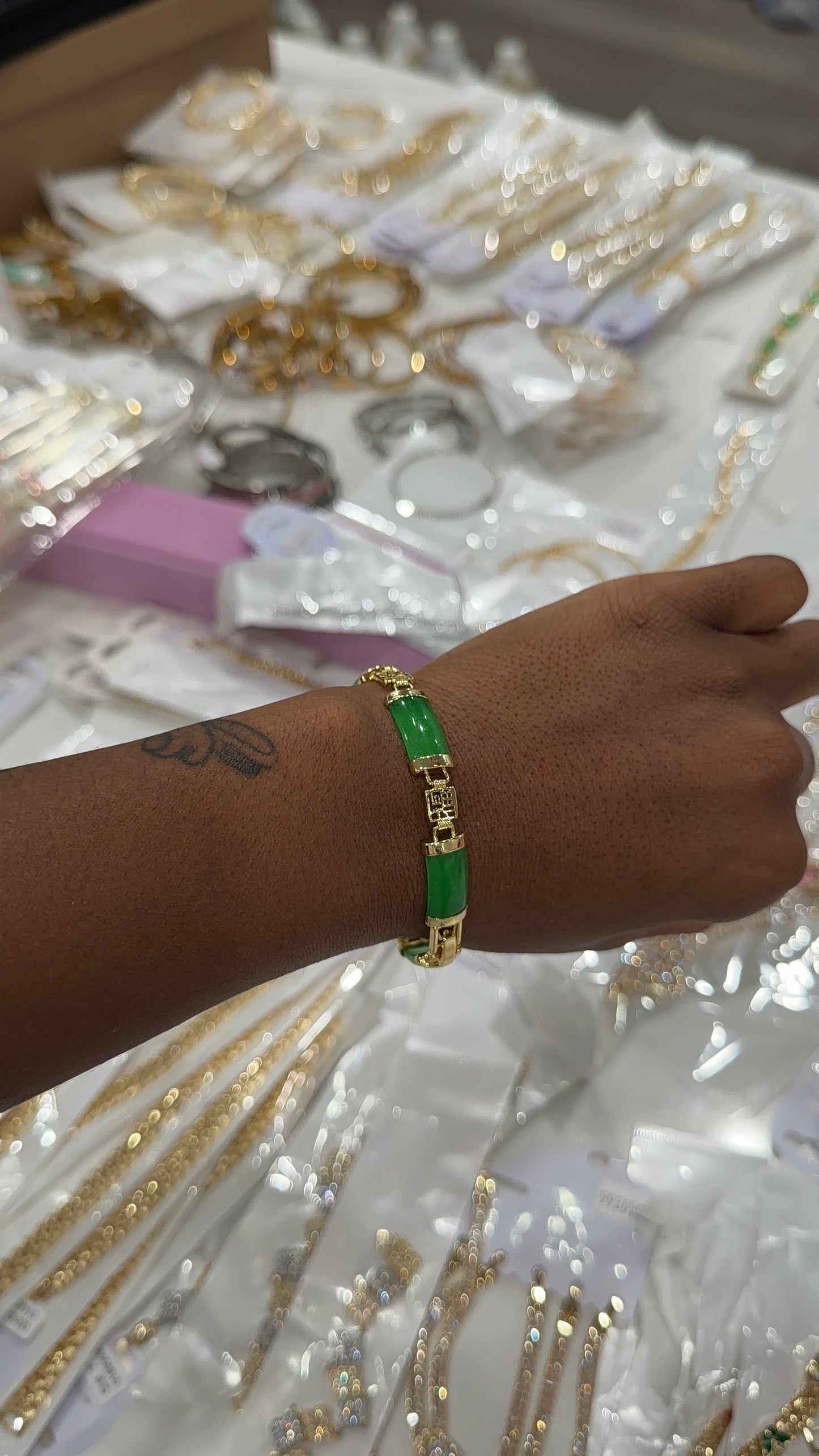 Jade symbol bracelet