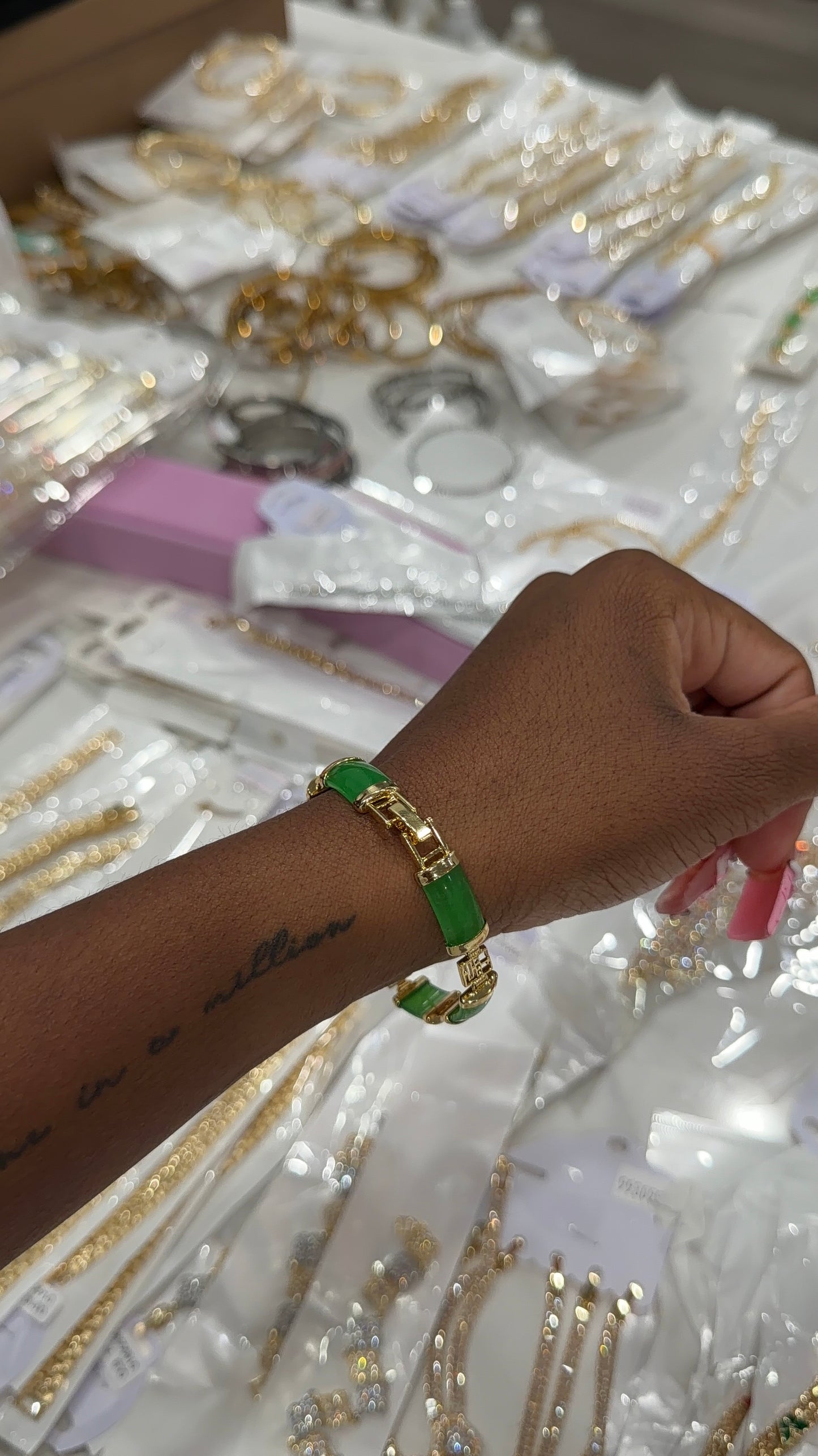 Jade symbol bracelet