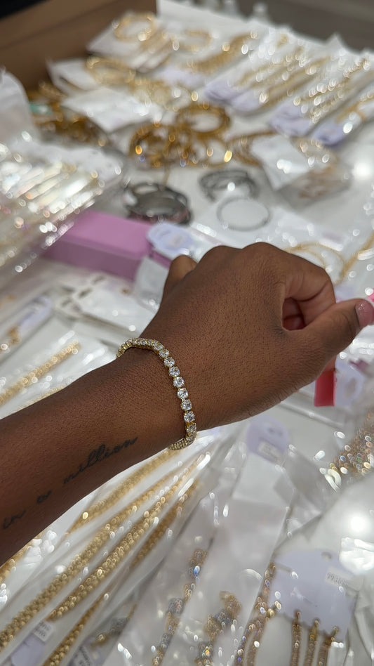 Iced tennis bracelet