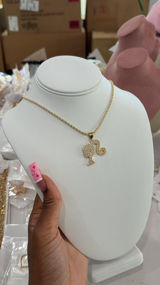 Pink diamond barb chain