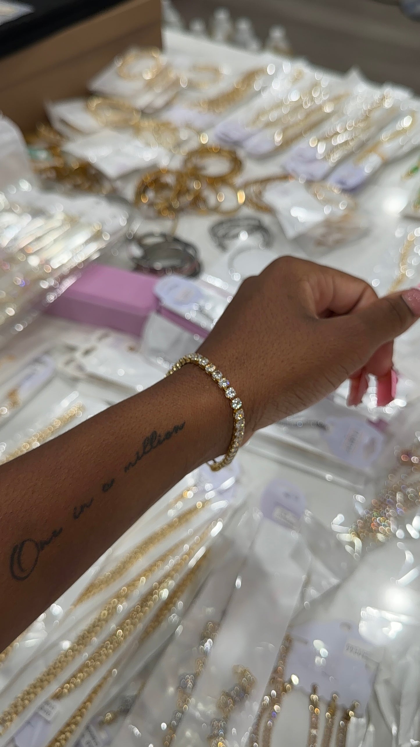 Iced tennis bracelet
