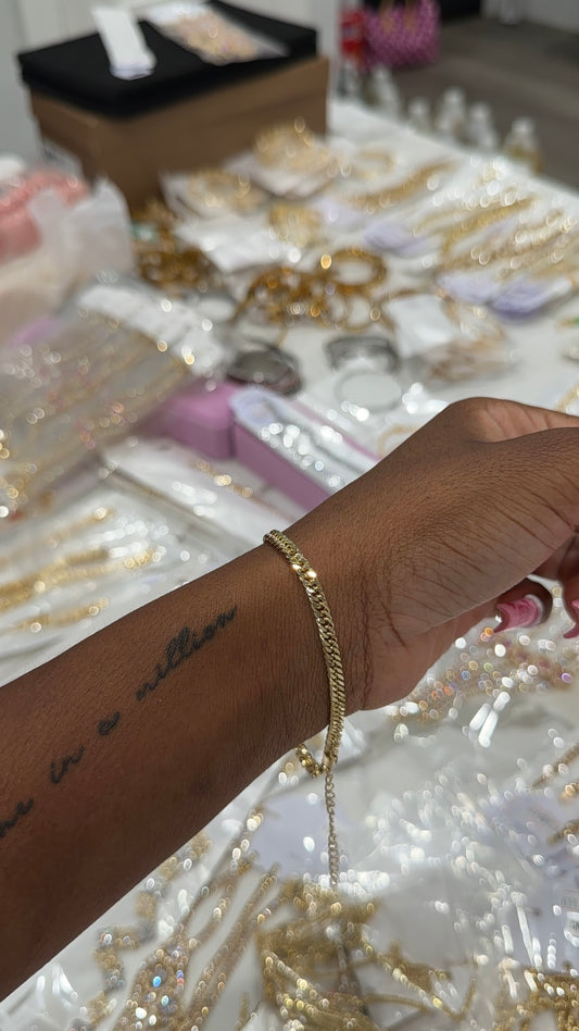 Liquid gold bracelet