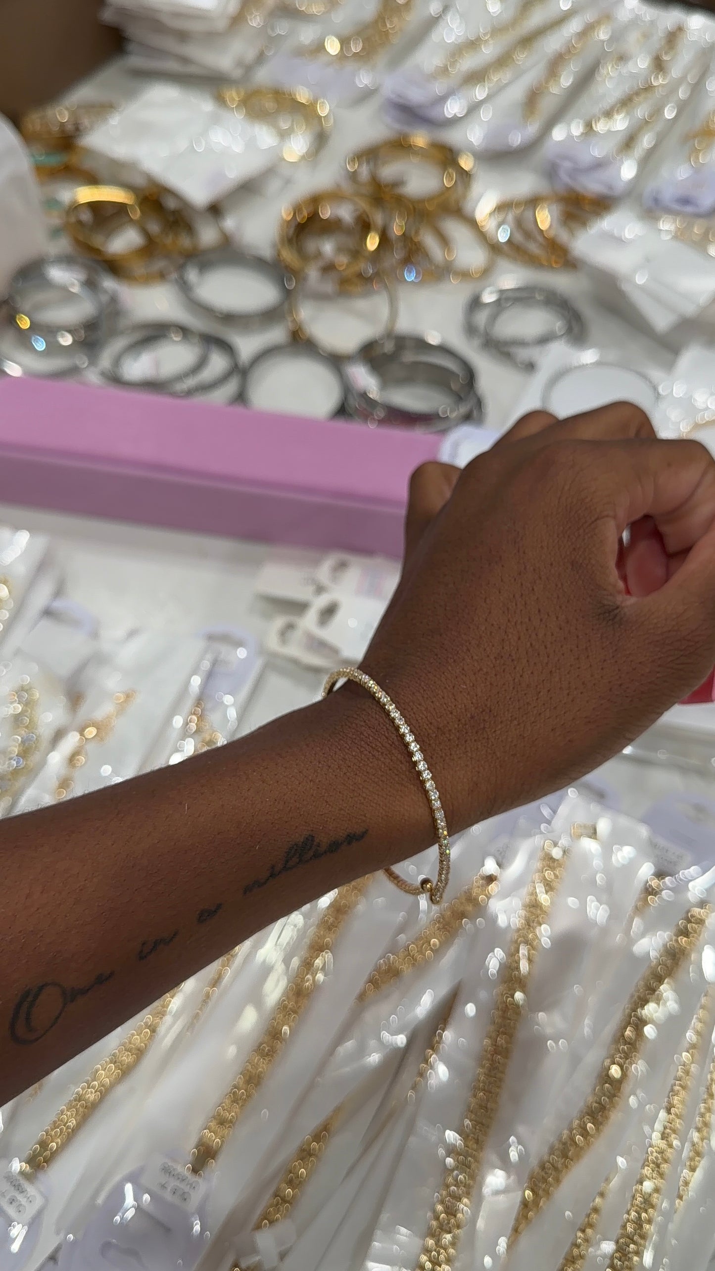 Iced out bangle