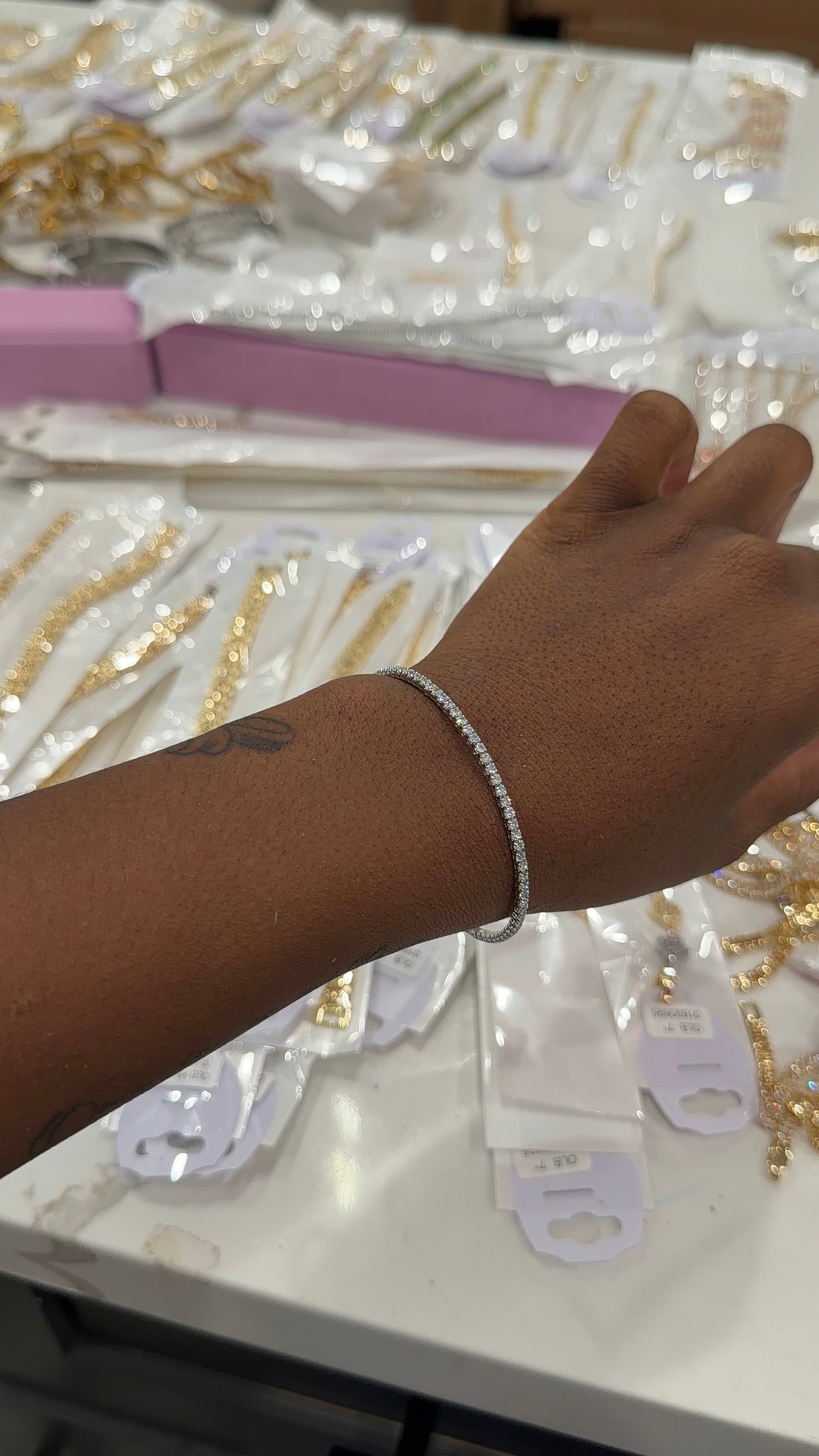 Iced out bangle