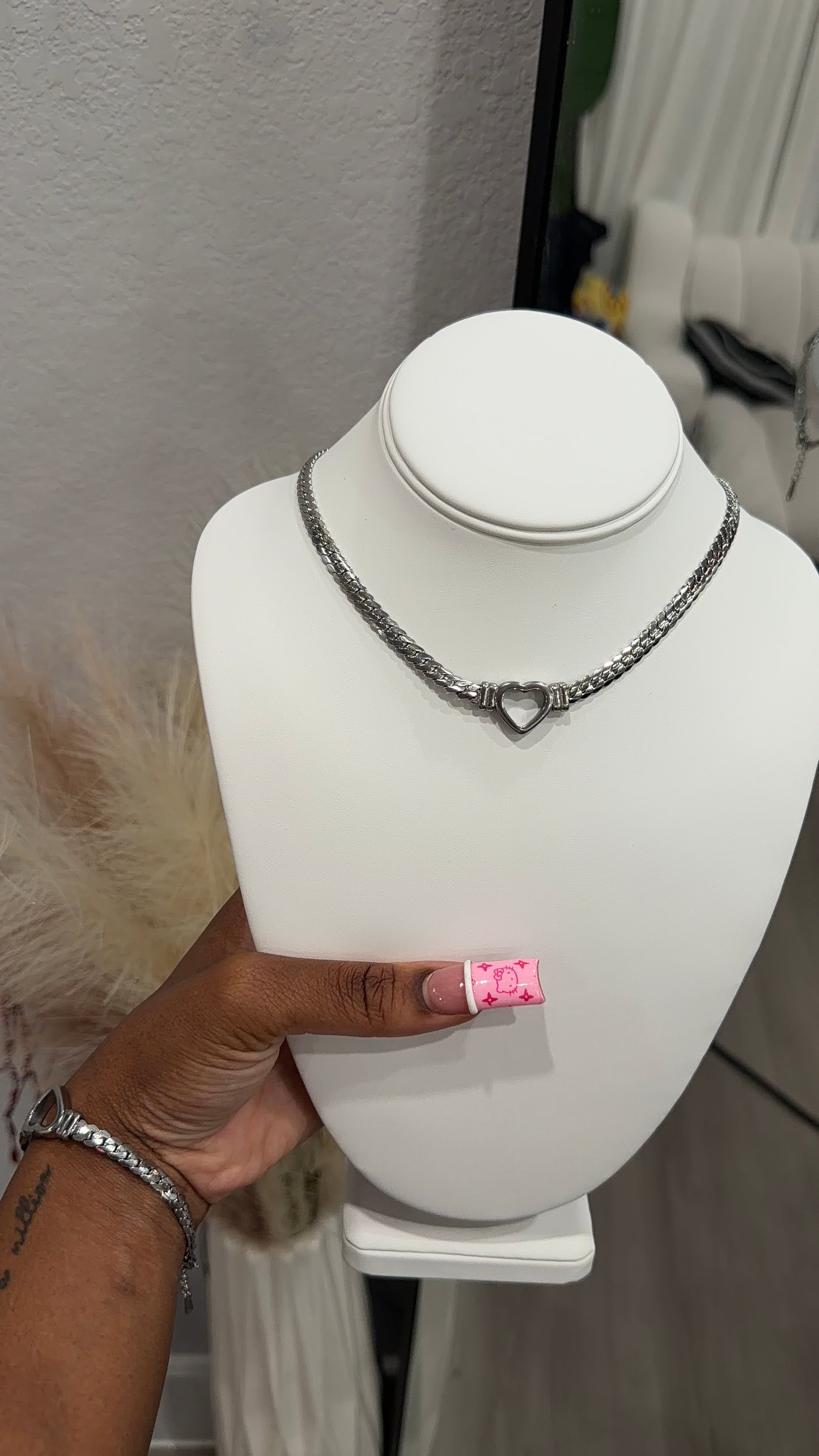Open heart necklace