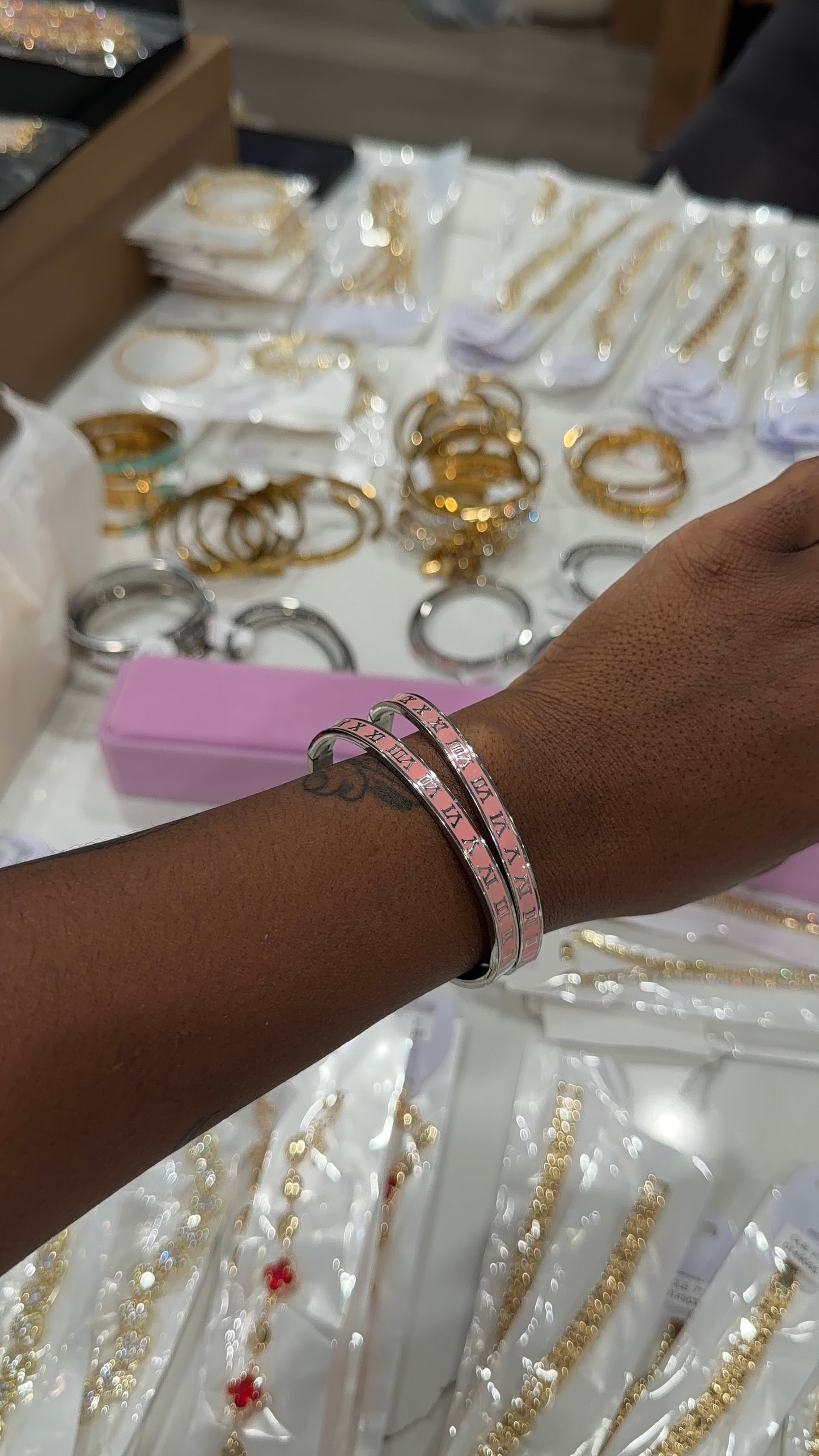 Pink Roman Bangle