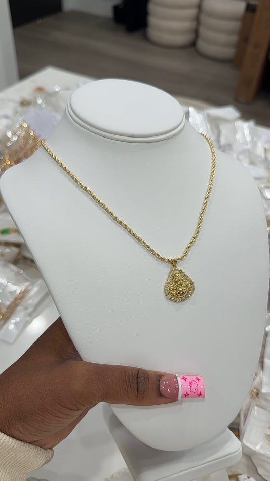 Diamond Buddha Rope Chain