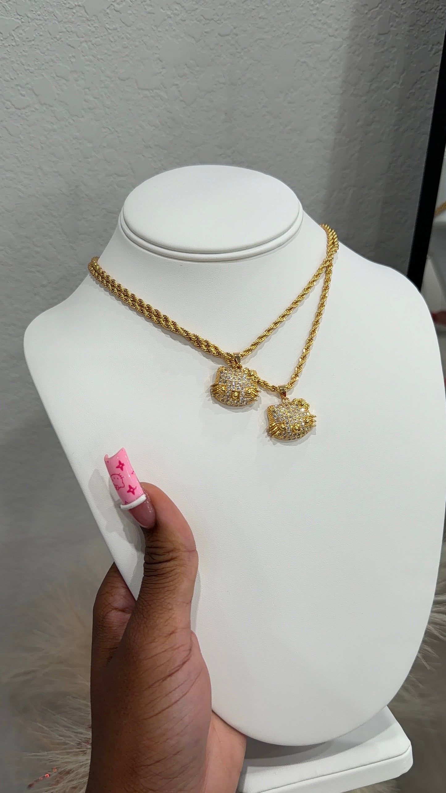 Iced Hello Kitty Rope Chain