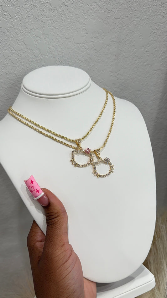 Hk bling outline chain