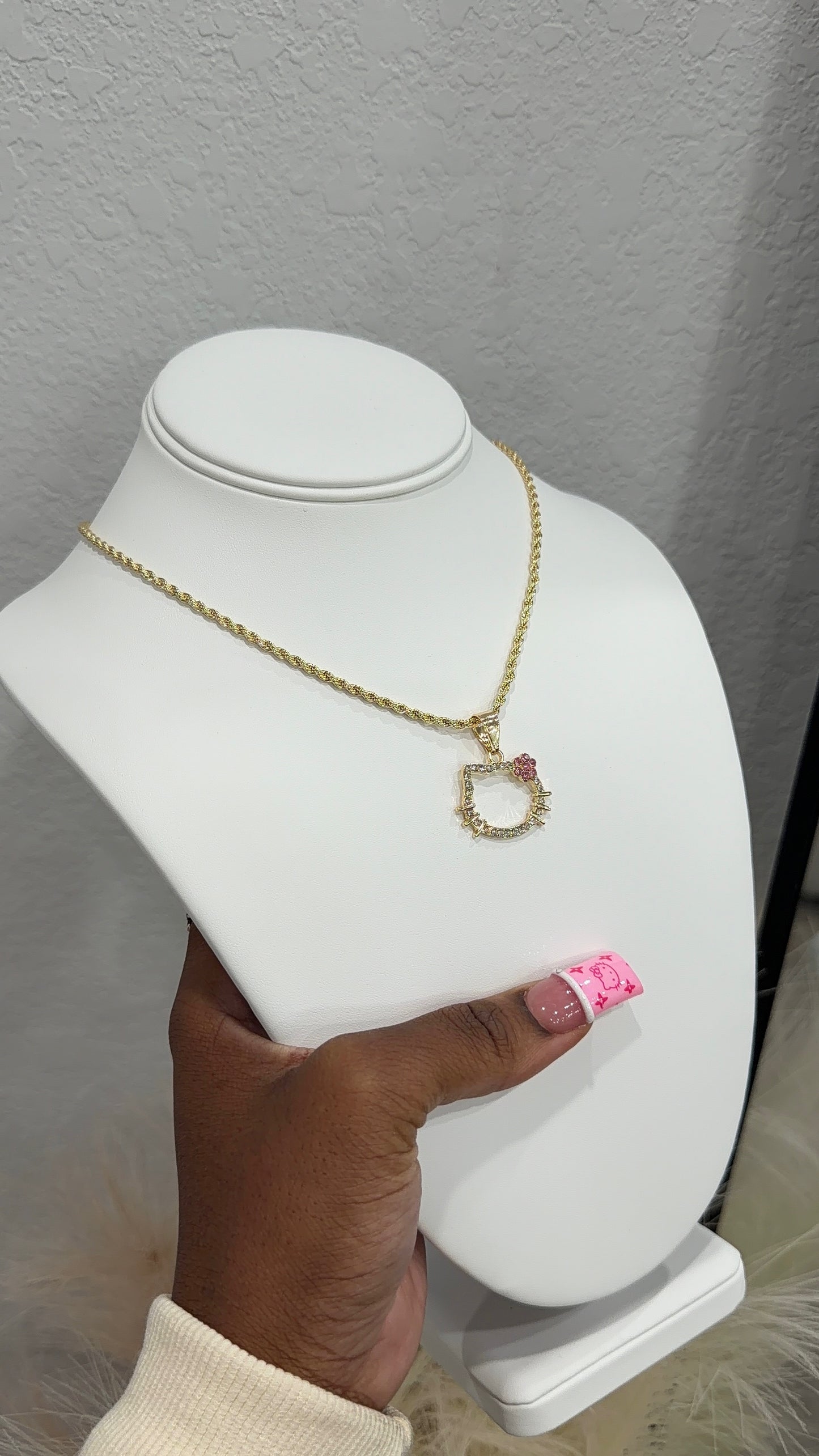 Hk bling outline chain