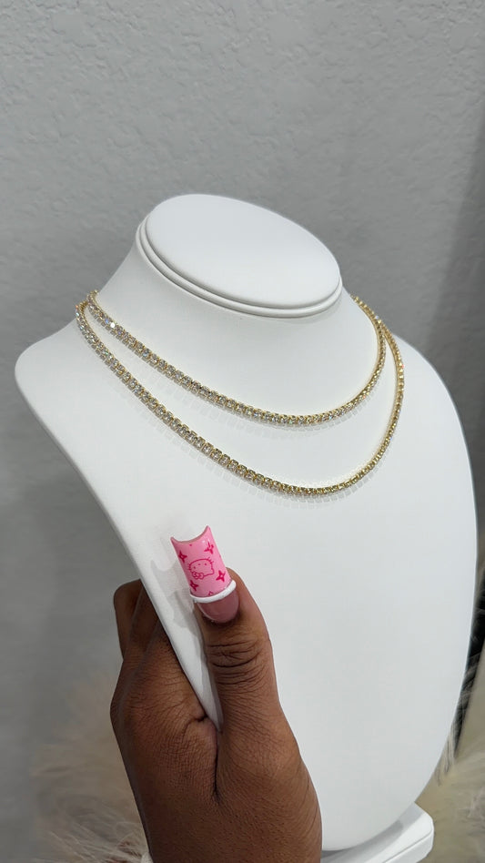 Diamond tennis necklace