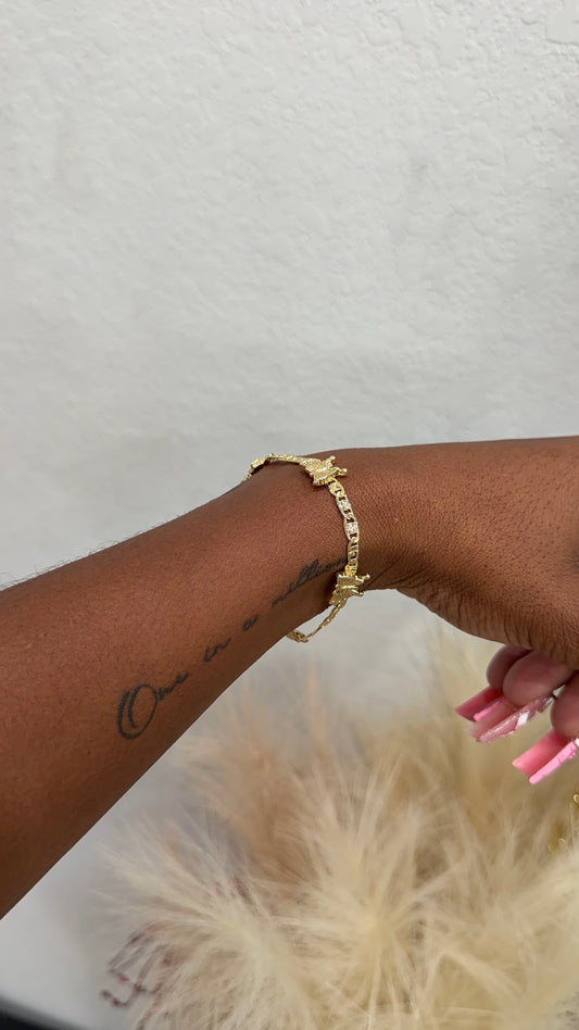 Gold butterfly bracelet